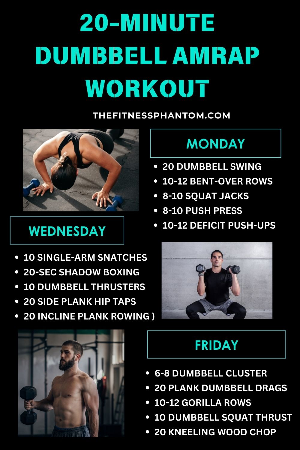 20-Minute AMRAP Dumbbell Workout