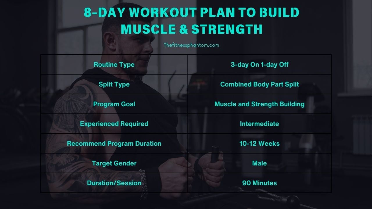 3 on 1 off Split Workout Plan