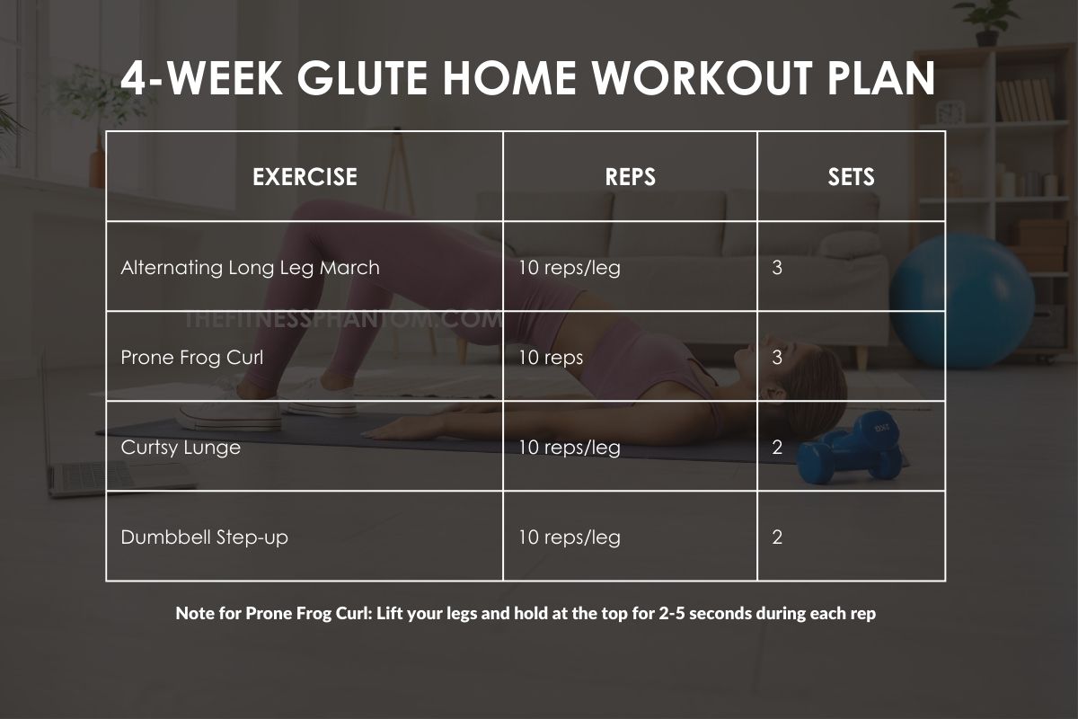 4 Week Glute Workout Plan at Home