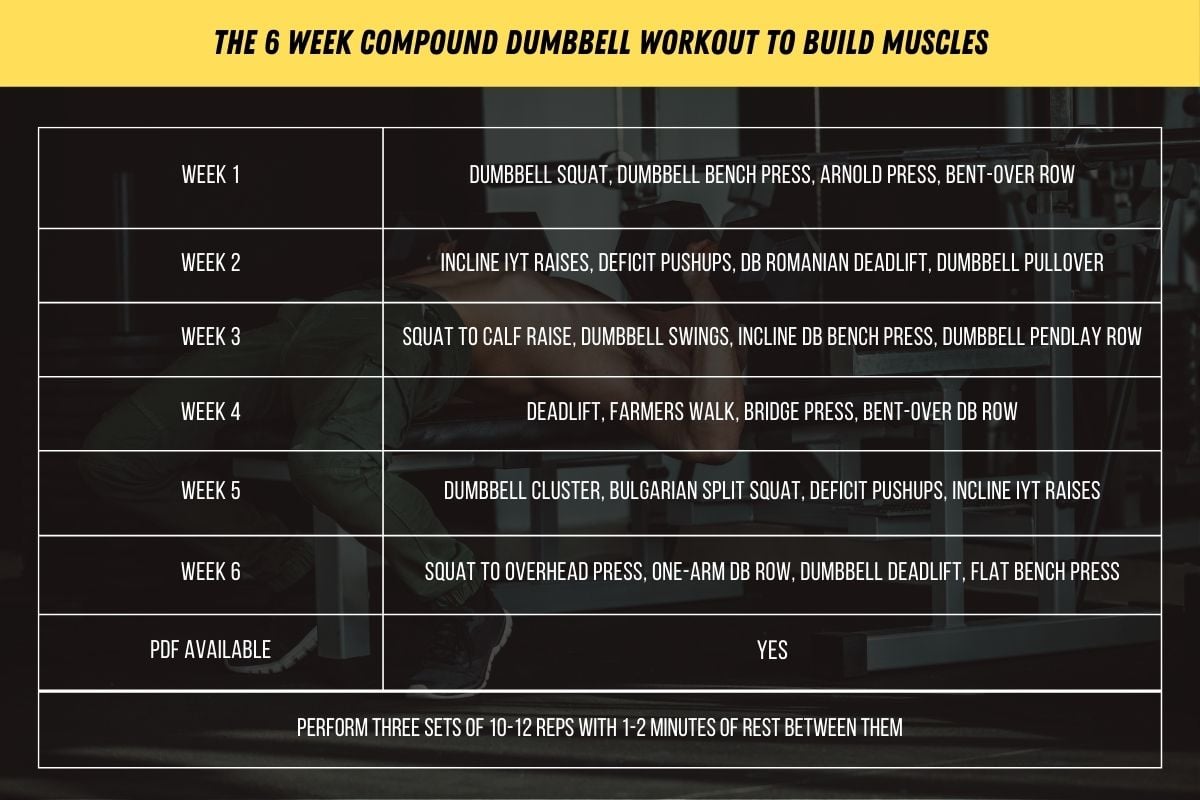 6 Week Dumbbell Compound Workout Plan