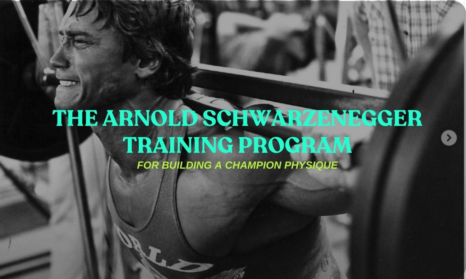 Arnold Schwarzenegger workout routine