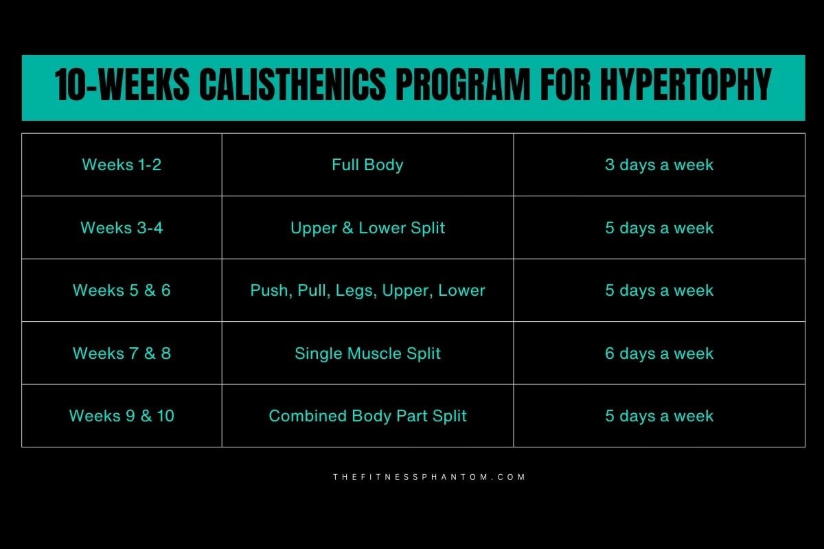  Calisthenics Program for Hypertophy