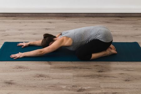 Child Pose Morning Stretch