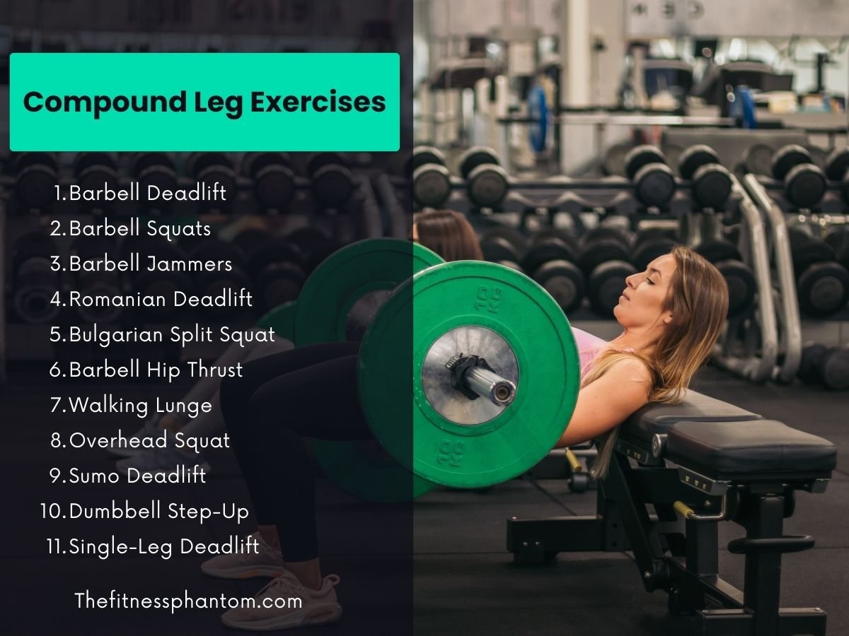 List of 55 Best Compound Exercises with Pictures, Videos & PDF Compound Leg Exercises