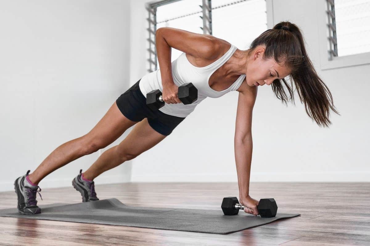 Dumbbell Pushup To Renegade Row