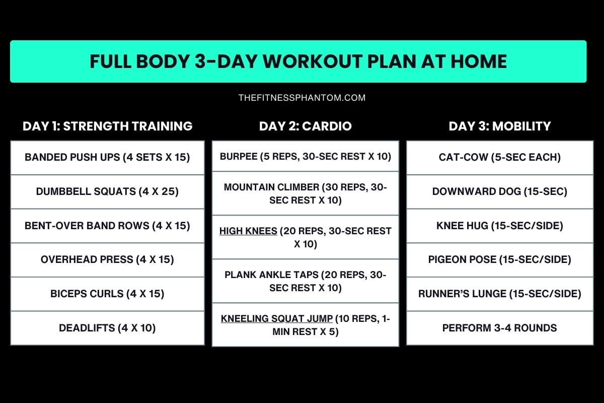 Full Body 3-Day Workout Plan