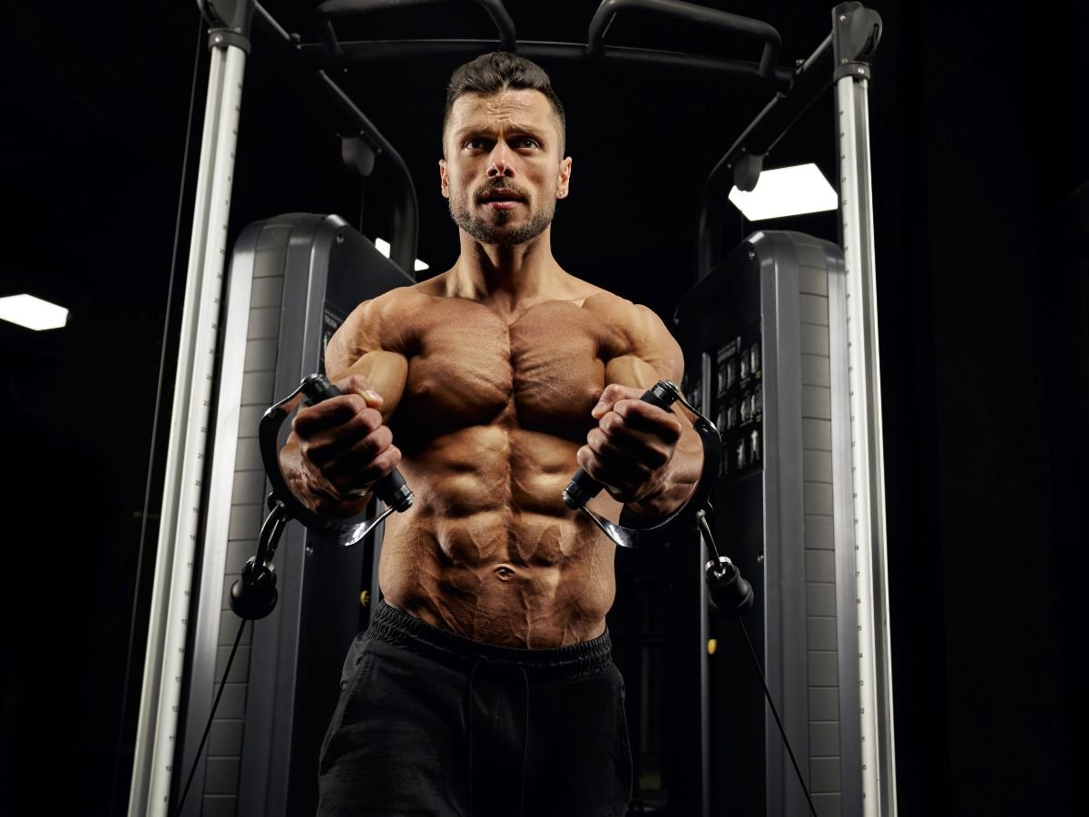 Low Cable Crossover, an isolated pecs workout