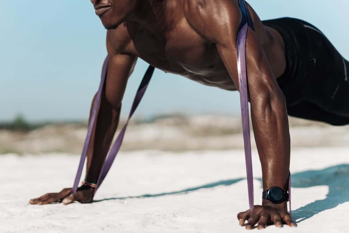 Pushup with resistance bands
