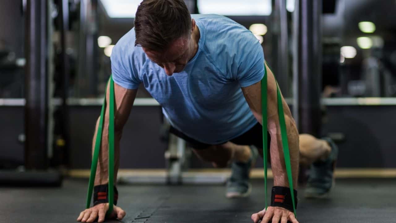 Resistance Band Pushups