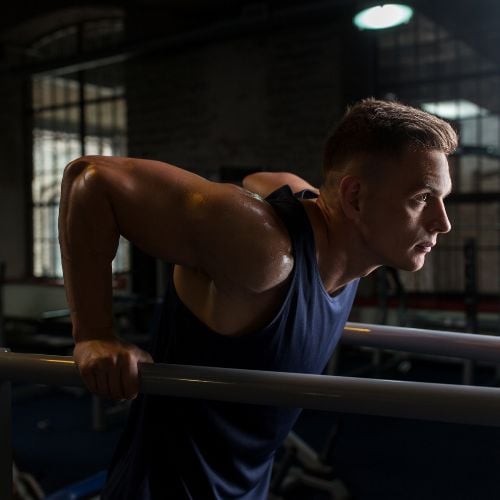 List of 55 Best Compound Exercises with Pictures, Videos & PDF Straight Bar Dips