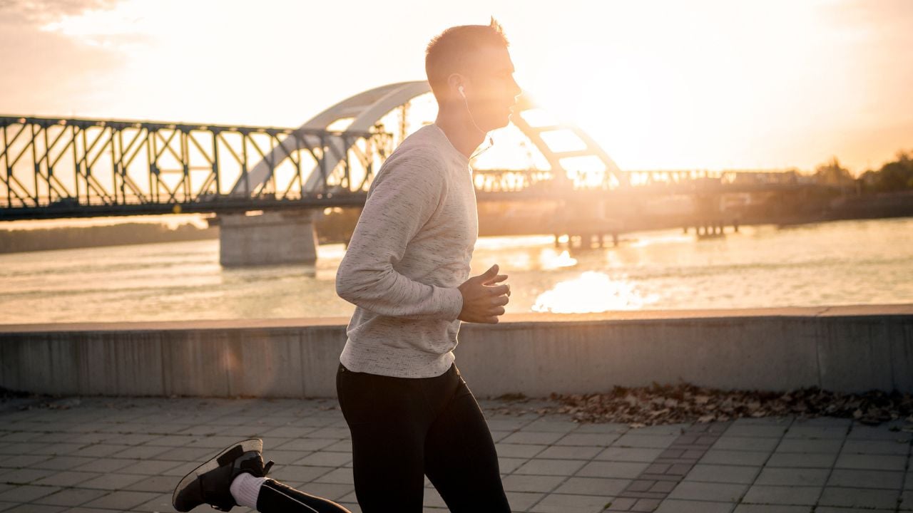 A man doing Zone 3 Cardio